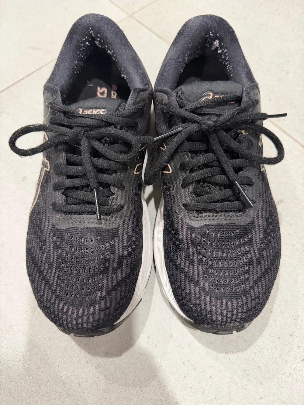 Asics Black Sneakers with Copper Accents